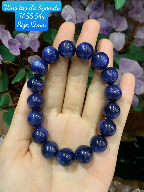 Vòng Tay Đá Kyanite Xanh Đại Dương 12ly