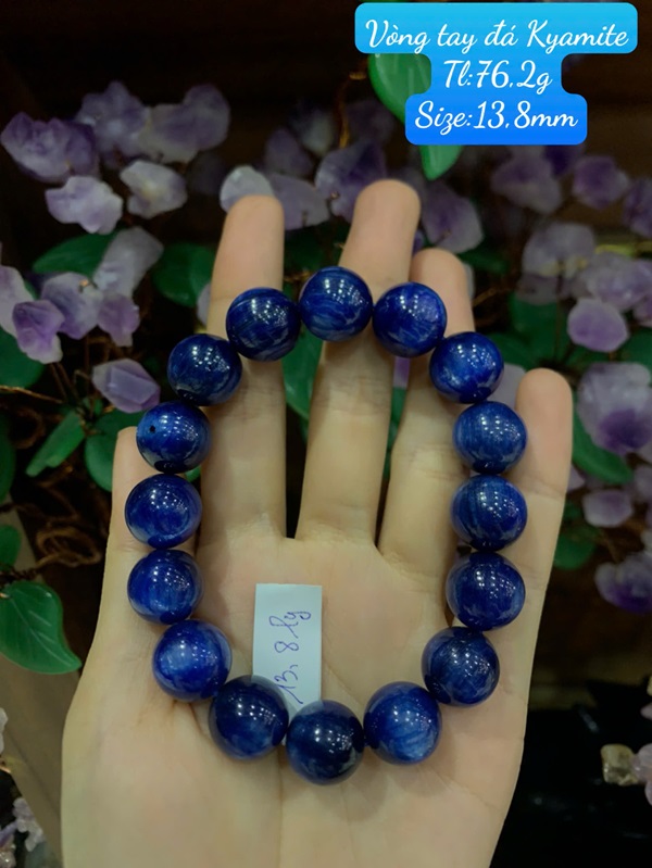 Vòng Tay Đá Kyanite Xanh Đại Dương 13.8ly