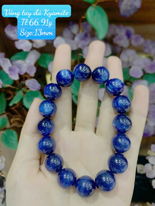 Vòng Tay Đá Kyanite Xanh Đại Dương 13ly