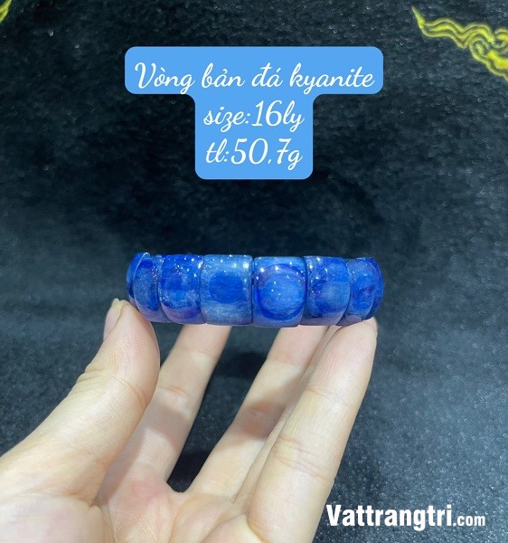 Vòng tay đá kyanite xanh đại dương 16ly