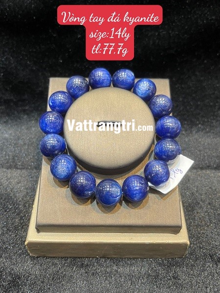 Vòng tay đá kyanite xanh dương 14ly