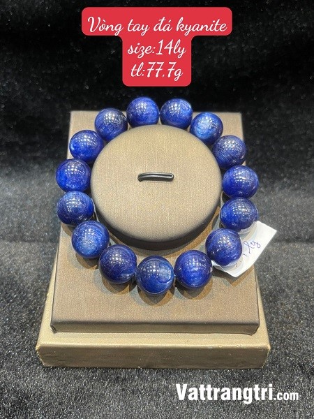 Vòng tay đá kyanite xanh dương 14ly