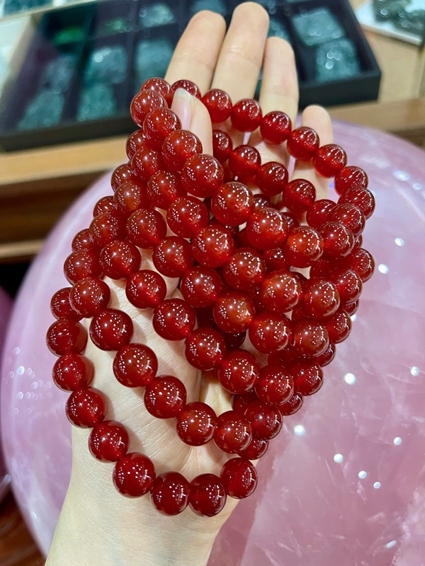 Vòng Tay Đá Mã Não Đỏ 4ly - 20ly