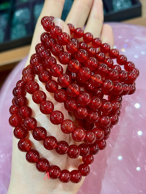 Vòng Tay Đá Mã Não Đỏ 4ly - 20ly