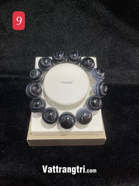 Vòng tay đá mã não vân mix 12ly