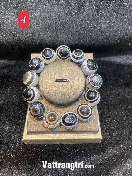 Vòng tay đá mã não vân nhãn cầu 12ly