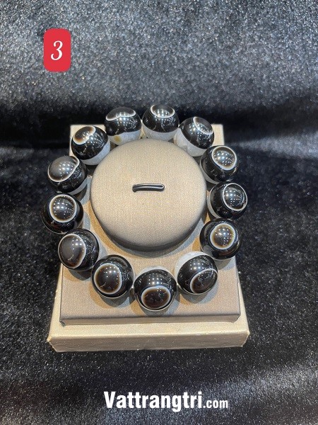 Vòng tay đá mã não vân nhãn cầu 12ly