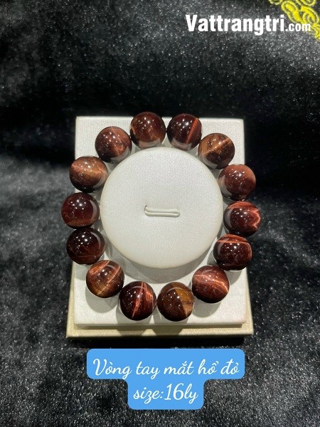 Vòng tay đá mắt hổ đỏ 8ly - 10ly - 12ly - 14ly - 16ly