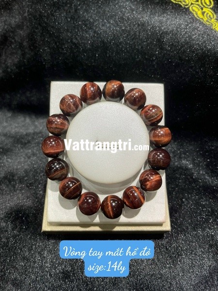 Vòng tay đá mắt hổ đỏ 8ly - 10ly - 12ly - 14ly - 16ly