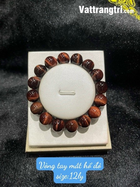 Vòng tay đá mắt hổ đỏ 8ly - 10ly - 12ly - 14ly - 16ly