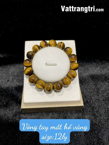 Vòng tay đá mắt hổ vàng đậm 8ly - 10ly - 12ly - 14ly - 16ly