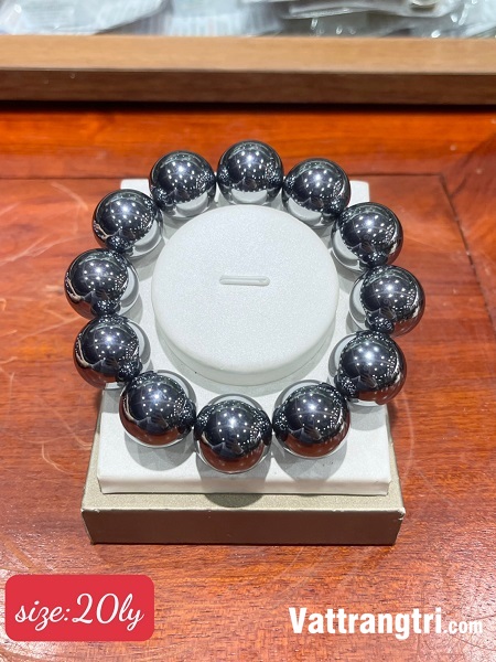 Vòng tay đá nam châm hematite 12 - 14 - 16 - 18 - 20ly