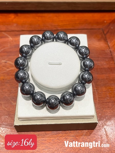 Vòng tay đá nam châm hematite 12 - 14 - 16 - 18 - 20ly