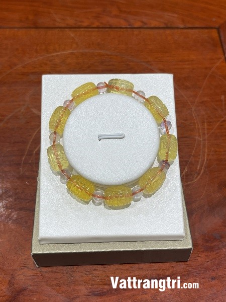 Vòng tay đá quý fluorite hạt lu thống 10ly