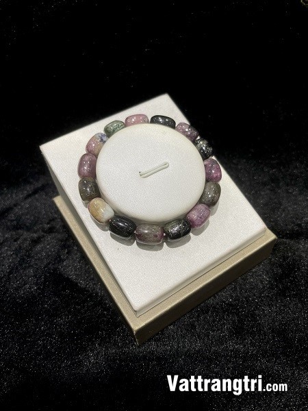Vòng tay đá quý tourmaline đa sắc 9ly