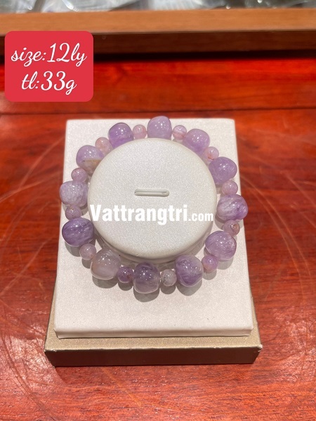 Vòng tay đá thạch anh tím 10ly - 12ly
