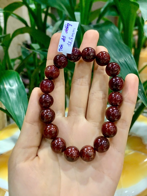 Vòng tay đá thạch anh tóc đỏ đồng 11,8ly