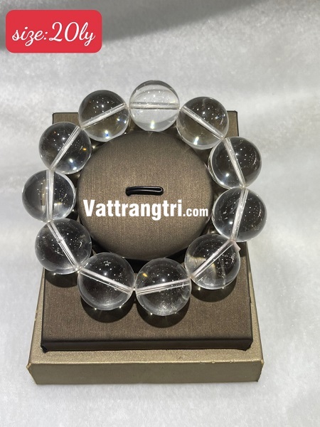 Vòng tay đá thạch anh trắng 8ky - 10ly - 12ly - 14ly - 16ly - 18ly - 20ly
