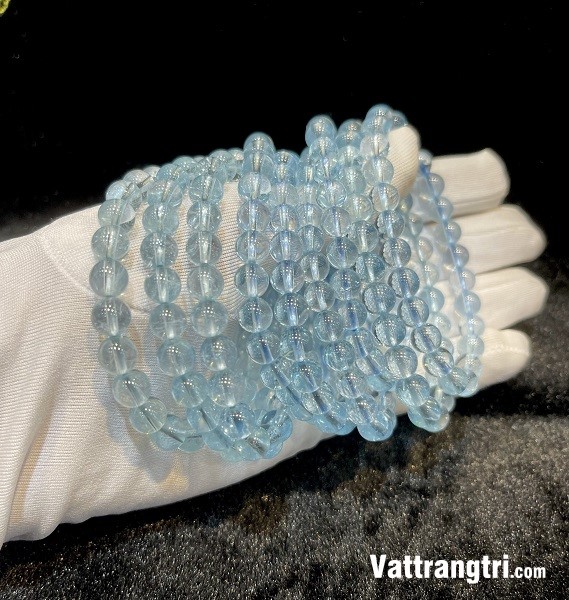 Vòng tay đá topaz xanh bầu trời 7ly