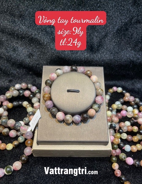 Vòng tay đá tourmaline 9ly