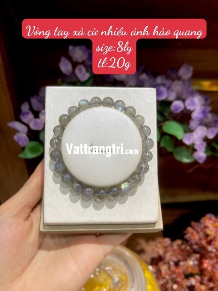 Vòng tay đá xà cừ nhiều ánh hào quang 8ly