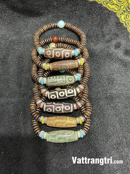 Vòng tay đá dzj Tây tạng - Mang bình an tài lộc