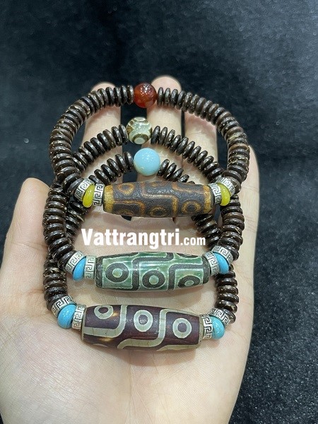Vòng tay đá dzj Tây tạng - Mang bình an tài lộc