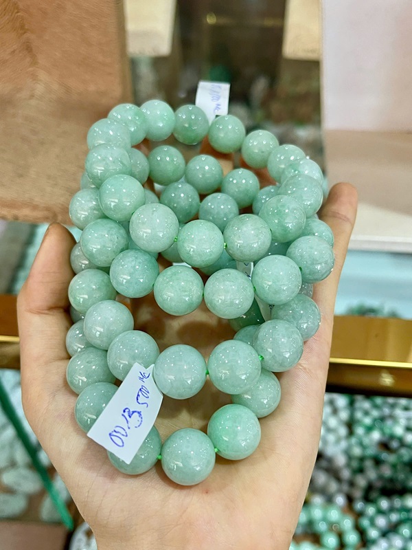Vòng Tay Hạt Ngọc Phỉ Thuý Tự Nhiên 14Ly