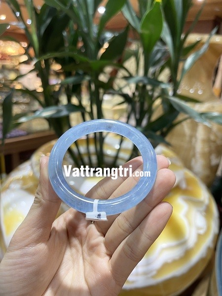Vòng tay liền đá Aquamarine vip 51,8ly