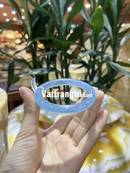 Vòng tay liền đá Aquamarine vip 51,8ly