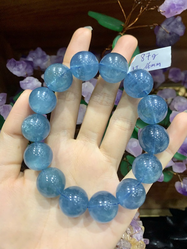 Vòng tay ngọc Aquamarine 16ly