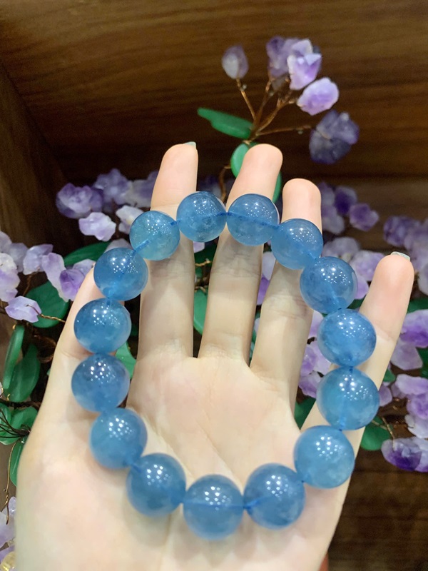 Vòng tay ngọc Aquamarine 16ly