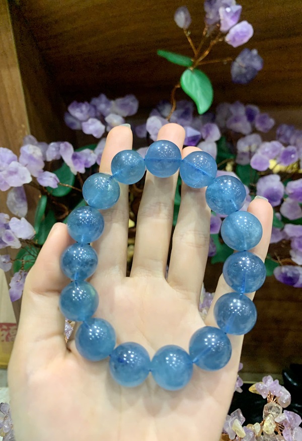 Vòng tay ngọc Aquamarine 16ly