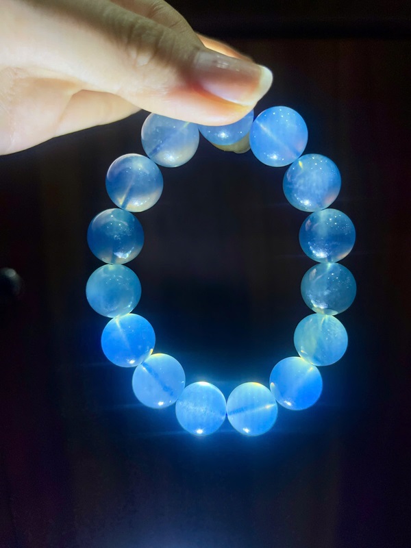 Vòng tay ngọc Aquamarine xanh bầu trời 14,22ly