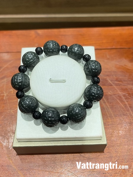 Vòng tay ngọc bích mix lu thống 13 - 16ly