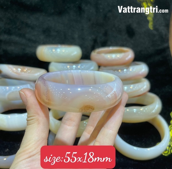 Vòng tay Ngọc mã não to bản liền L2