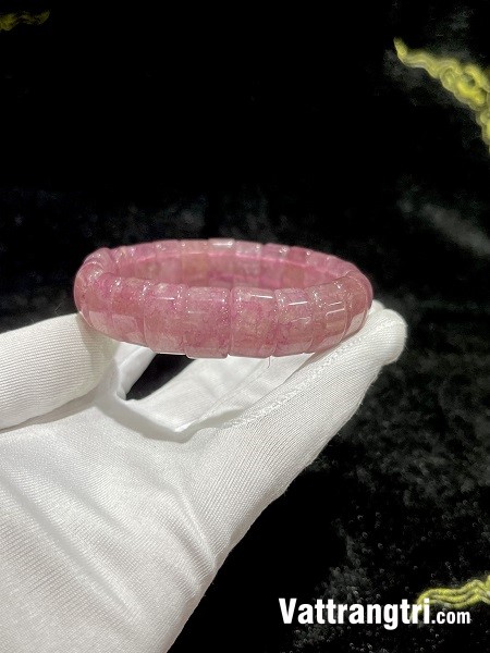 Vòng tay thạch anh dâu tây bản khúc 15ly