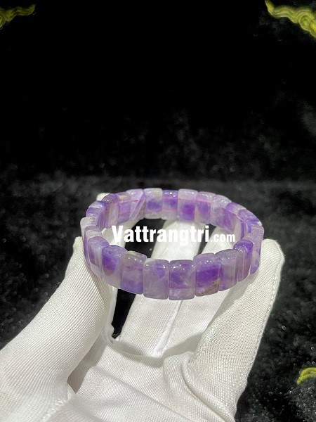 Vòng tay thạch anh tím bản khúc 15ly