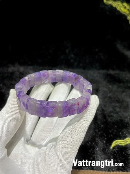 Vòng tay thạch anh tím bản khúc 15ly