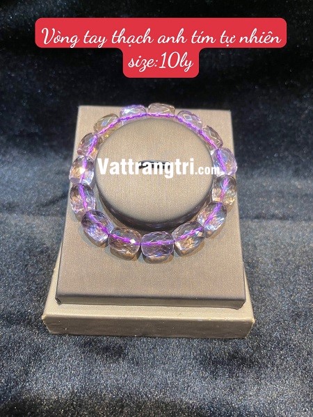 Vòng tay thạch anh tím tự nhiên vip 10ly