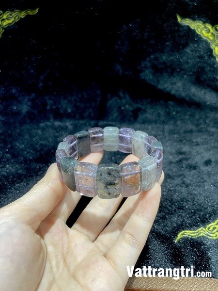 Vòng tay thạch anh tóc bản khúc 19ly