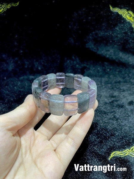 Vòng tay thạch anh tóc bản khúc 19ly