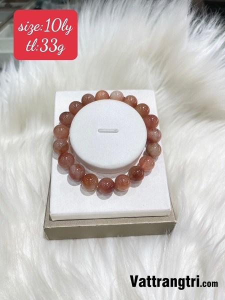 Vòng tay thạch anh tóc đỏ huyết 8-16ly