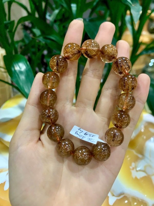 Vòng tay thạch anh tóc đồng 13,9ly