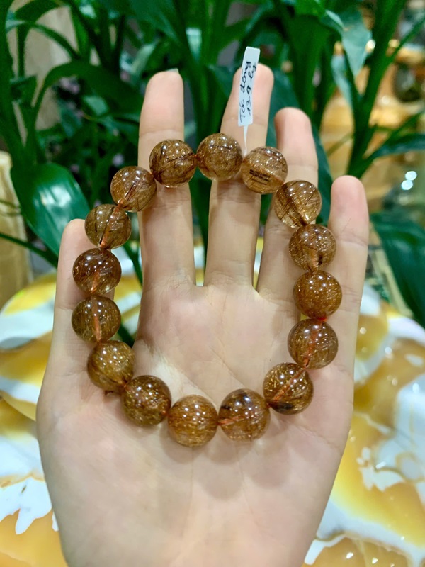 Vòng tay thạch anh tóc đồng 13,9ly