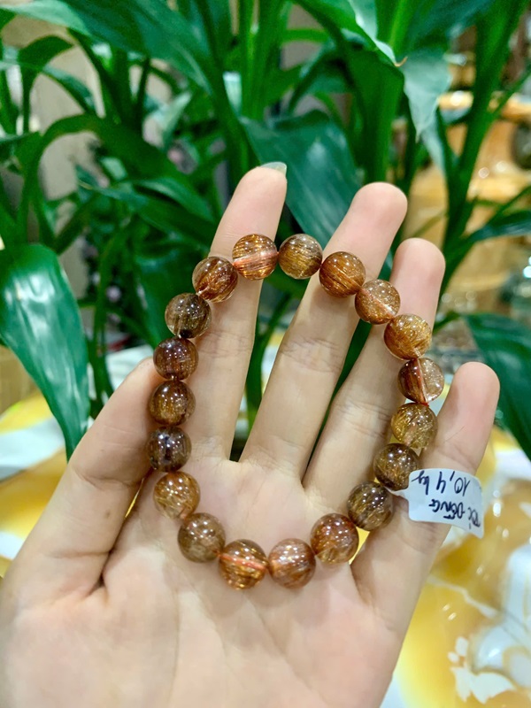 Vòng tay thạch anh tóc đồng vip 10,4ly