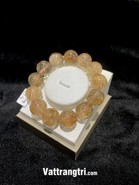 Vòng tay thạch anh tóc đồng vip 18.8ly