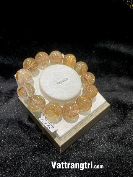 Vòng tay thạch anh tóc đồng vip 18.8ly