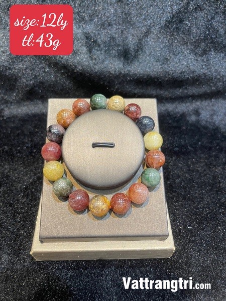 Vòng tay thạch anh tóc tam tài lộc