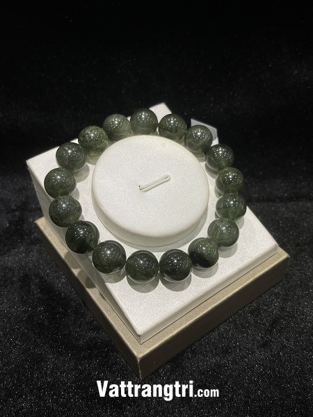 Vòng tay thạch anh tóc xanh vip 13.6ly